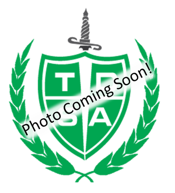 TDSA logo, shield and sword surrounded by branches
